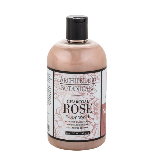 Archipelago Charcoal Rose 17 oz. Body Wash