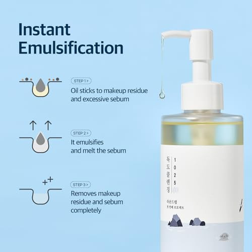 Round Lab 1025 Dokdo Cleansing Oil 200Ml + Birch Juice Moisturizing Uvlock 50Ml Set  Deep Pore Cleansing For Sensitive Pore-Clogged Skin Uv Protection