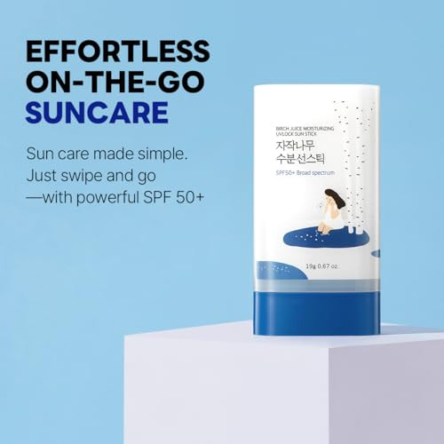 Round Lab Birch Juice Moisturizing Uvlock Sun Stick + Birch Juice Moisturizing Uv Lock Sun Cushion Korean Sunscreen No White Cast Mineral Sunscreen For Sensitive Skin