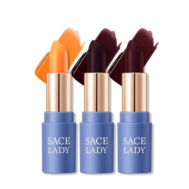 Sace Lady Tinted Lip Balm Set Hydrating Natural Lip Moisturizer For Dry Cracked Lips Long Lasting Color Changing Lipstick For Women 3 Shades