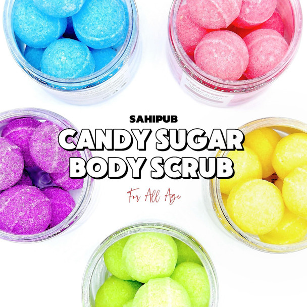 Sahipub 5 Pack Exfoliating Body Scrub  Candy Sugar Body Scrub Ball Removes Dead Dry Skin Deeply Hydrating Nourishing For A Soft & Hydrated Feel  Body Skin Care Repair