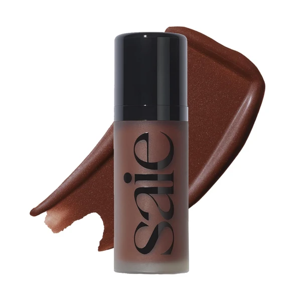 Saie Dew Bronze - Hydrating Liquid Bronzer Stick For A Sun Kissed Glow - Liquid Contour Stick Infused With Nourishing Skin Care Ingredients - Sculpted Face Makeup Essential - Sand (0.4 Oz)