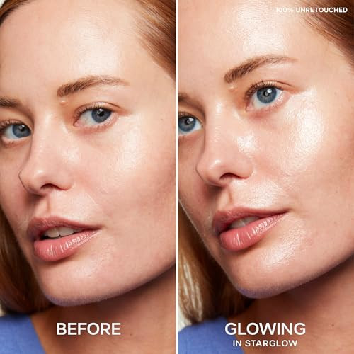 Saie Glowy Super Gel Mini Duo - Includes Starglow + Sunglow Lightweight Illuminator For Glowing Skin Wear Alone Or Under Makeup - 2 Products 0.5 Fl Oz Each