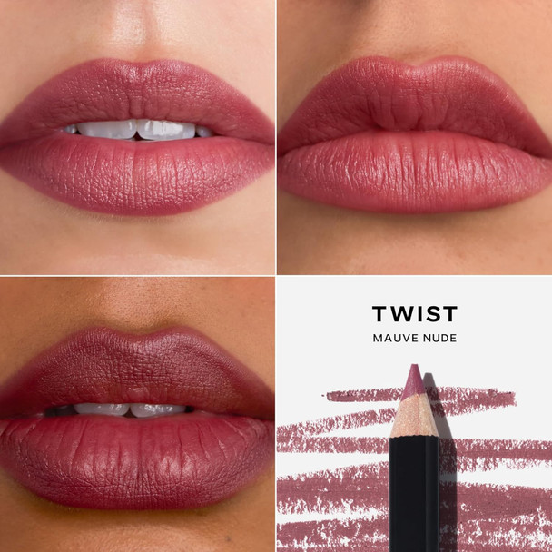Saie Lip Liner 101 - Lip Pencil Made With A Creamy Soft Matte Formula For A Naturally Framed Or Fully Filled Look - Supercharged With Shea Butter & Jojoba Oil - Flirt (.05 Oz)