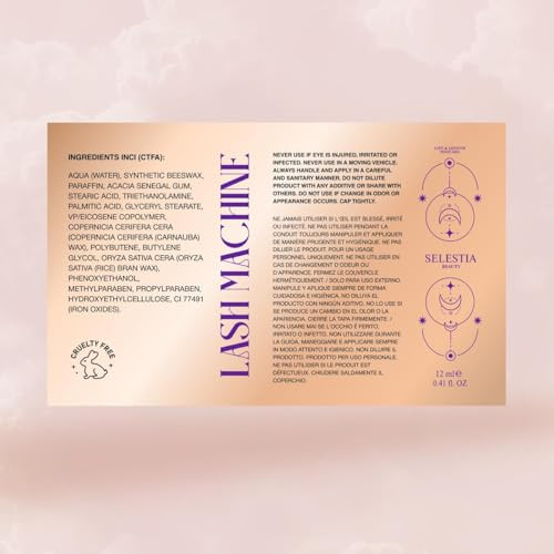 Selestia Beauty Lengthening Mascara Lash Machine Ãƒ¢Ã¢Š¬Ã¢‚¬Å“ Lift & Length Clump & Flake  Long-Lasting Volume Ãƒ¢Ã¢Š¬Ã¢‚¬Å“ Lightweight Formula Smooth Application Ãƒ¢Ã¢Š¬Ã¢‚¬Å“ 0.34 Fl.Oz. - Made In Italy