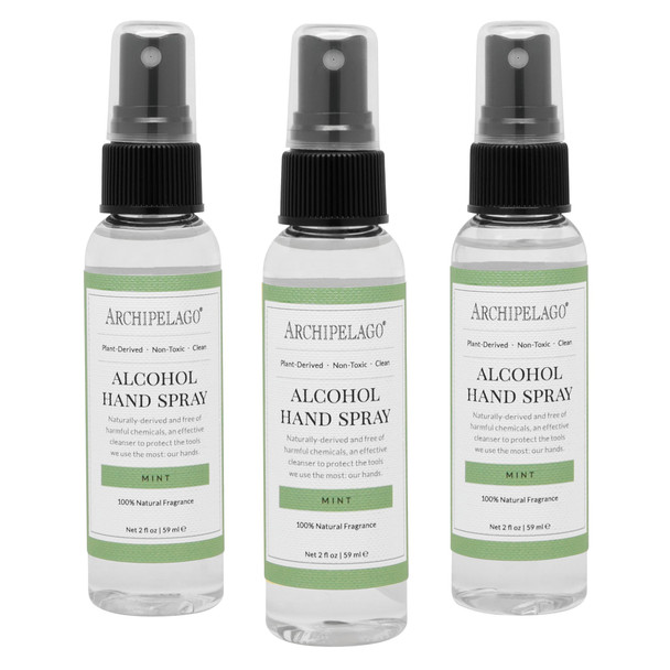 Archipelago Mint 2 oz. Alcohol Hand Spray - 3 Pack