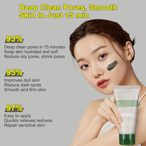 Sewog Recovery Mud Mask Relief Mud Mask For Face & Body Deep Cleansing & Hydrating Clay Mask Deep Pore Cleanser Oil Control Wash Off Body Mud