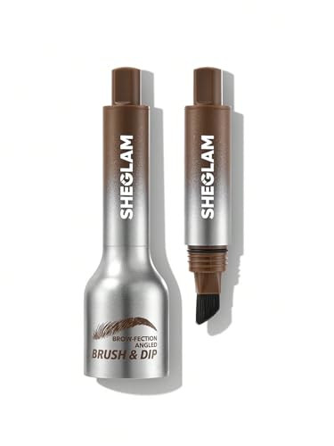 Sheglam Brow-Fection Angled Brush & Dip D Microblading Eyebrow Pen Long Lasting Waterproof Easy To Color-Chocolate