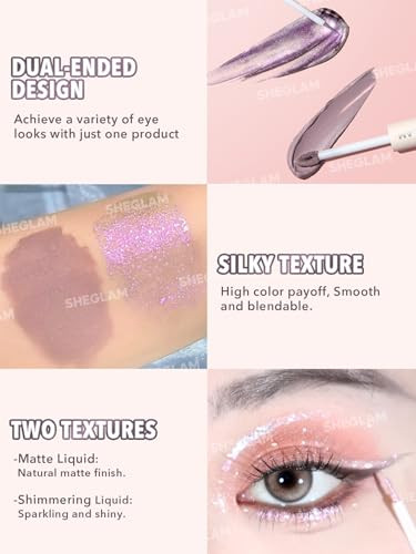Sheglam Silk & Sparkle Double Ended Liquid Eyeshadow-Sky