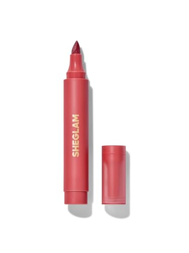 Sheglam Love Stained Lip Tint Marker Matte Red Lip Stain Pen Highly Pigmented Long-Lasting Lip Liner Contour Tint Lip Makeup-Bright Side