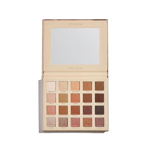 Spectrum Eyeshadow Palette - 20 Neutral Eyeshadow Shades In Matte Shimmer And Metalic Finishes - Highly Pigmented Vegan Eye Makeup Palette - Clean Beauty Products