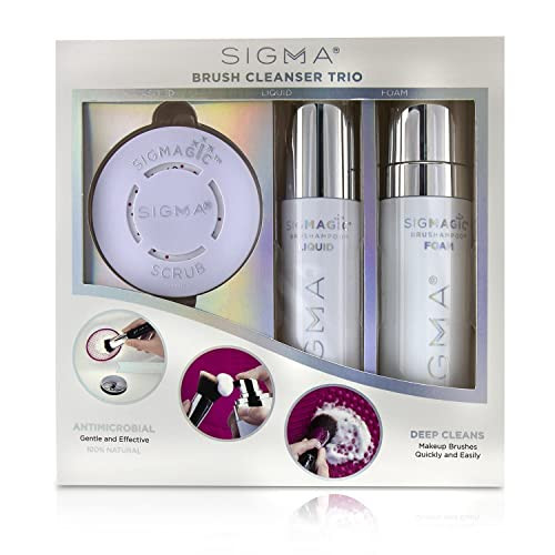 Sigma Beauty Brush Cleanser Trio - Includes All Essentials To Clean Your Favorite Makeup Brushes