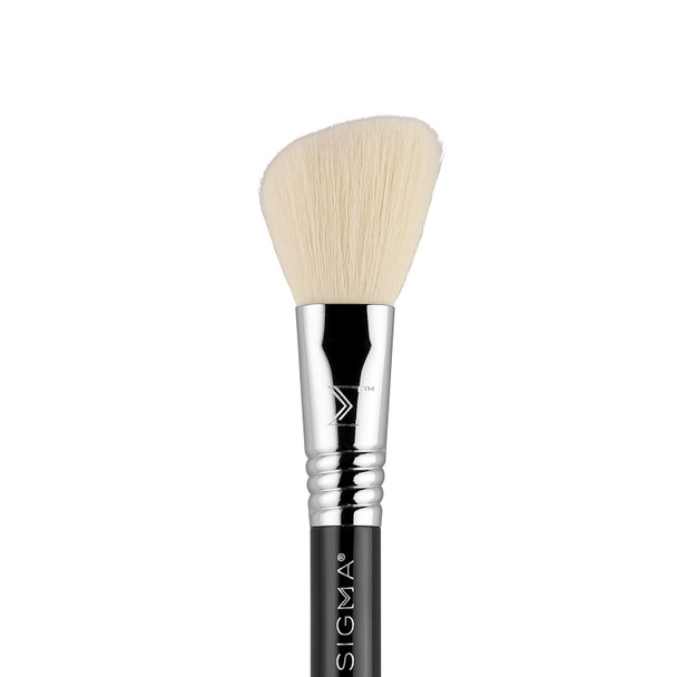 Sigma Beauty Travel Essential Trio - Makeup Brush Set For Foundation Powder Eyeshadow - 3 Tool Brushes With Brush Tin Holder - Skin Safe Vegan Makeup Brushes For Travel - Black