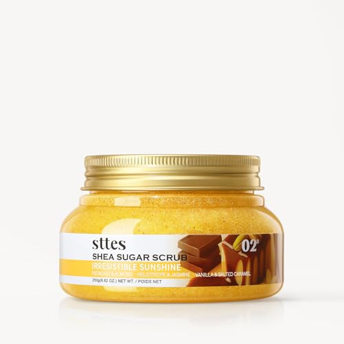 Sttes Vanilla Shea Sugar Exfoliating & Hydrating Body Scrub 8.82 Oz