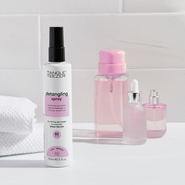 Tangle Teezer Detangling Spray For Fine & Medium Hair - Moisturises Nourishes Strengthens - Made With Wheat Protein - Vegan & Cruelty  Gentle & Quick Detangling