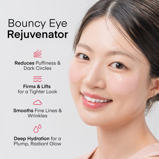 Terez & Honor Peptide Collagen Hydrogel Eye Patches - 6 Pairs Korean Under Eye Masks For Puffy Eyes Dark Circles Wrinkles & Undereye Bags - Firming Hydrating Travel &  Ready Skincare Eye Pads