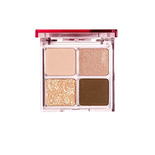 The Face Shop Fruta Eyeshadow Moment Palette  Variaty Colorseasy Blurcompact Size  Mellow Beigedaisy Peachpearl Wave & Brown Bear  1.2G X 4K-Beauty
