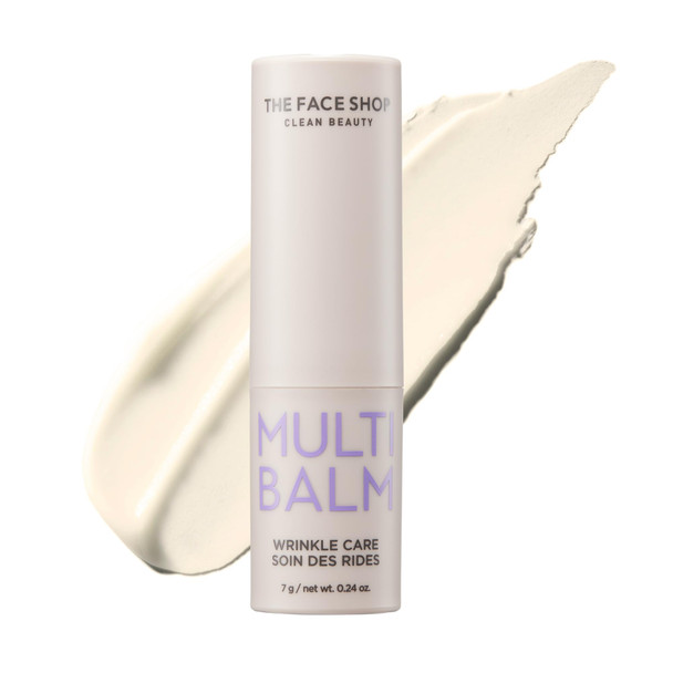 The Face Shop Wrinkle Care Multi Balm Fine Lines & Wrinkle Treatment Stick Anti-Wrinkle Moisturizer For Face Forehead Under Eyes & Neck Korean Skin Care With Castor Oil Moringa Oil And Argan Oil