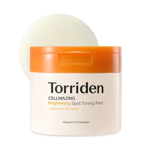 Torriden Cellmazing Vita C Toning Pad (70 Pads)  Daily Exfoliating & Radiance Pads For Smooth Even-Looking Skin 5D Vitamin C Niacinamide Glutathione Liposome Pha  Korean Skin Care