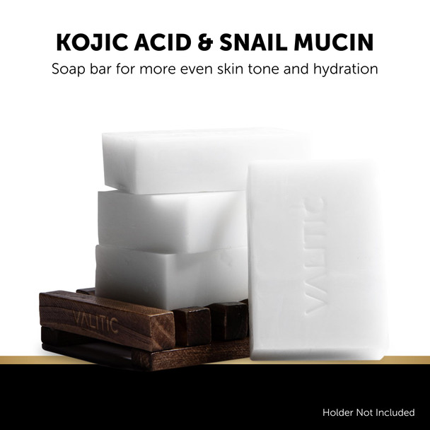 Valitic Snail Mucin Cleanser Soap Bar With Turmeric And Kojic Acid Dark Spot Corrector Ãƒ¢Ã¢Š¬Ã¢‚¬Å“ Anti Aging And Purifying Skin Care Snail Secretion For Intense Hydration And Moisturization Ãƒ¢Ã¢Š¬Ã¢‚¬Å“ 4 Pack