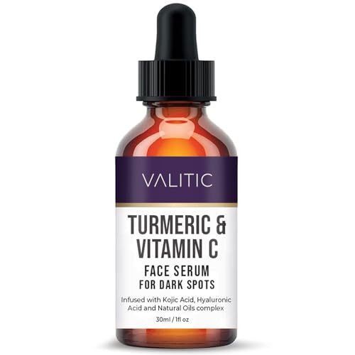 Valitic Vitamin C Serum - Anti Aging And Dark Spot Remover For Face Skin Care With Hyaluronic Acid Collagen Kojic Acid Turmeric Oil - Brightening Face Serum 1 Fl Oz