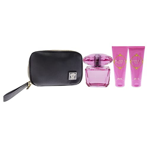 Versace Bright Crystal Absolu Women 3Oz Edp Spray 3.4Oz Shower Gel 3.4Oz Body Lotion Bag 4 Pc  Set