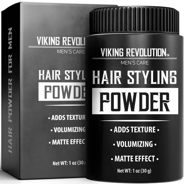 Viking Revolution Hair Styling Powder For Men - Easy To Apply Mattifying & Volumizing Hair Texture Powder For Men (1 Oz - 1 Pack)