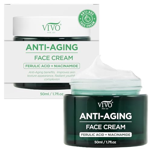 Vivo Per Lei Hyaluronic Acid Cream Anti Ageing Cream With Retinol For Face Anti Wrinkle Face Cream With Ferulic Acid Firming Face Cream For All Skin Types - 1.7 Fl. Oz.