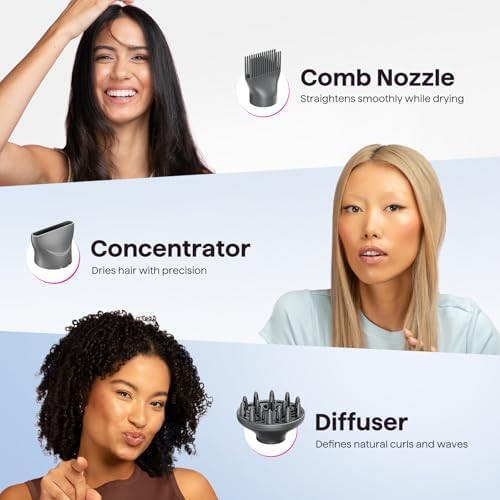 Wavytalk Hair Dryer With Diffuser And Concentrator Professional 1875 Watt 5 In 1 Curling Iron Set