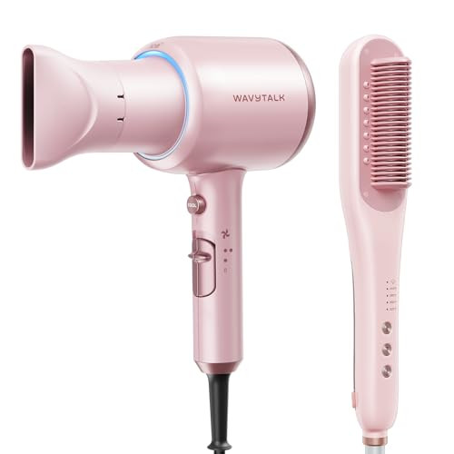 Wavytalk Blown Away Onic Hair Dryer Pink Steamline Pro Hair Straightener Brush