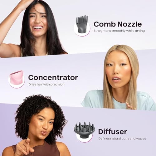 Wavytalk Blown Away Onic Hair Dryer Pink Steamline Pro Hair Straightener Brush