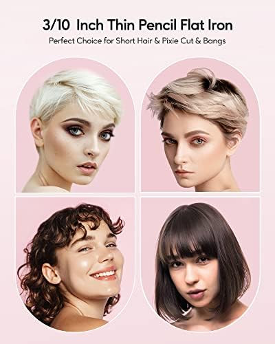 Wavytalk 3/10" Pencil Flat Iron Rose Gold And Steamlin Pro Steam Straightener Brush