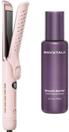 Wavytalk Whirlwind Pro Airflow Styler Curling Iron And Heat Protectant Spray For Hair 5 Fl Oz