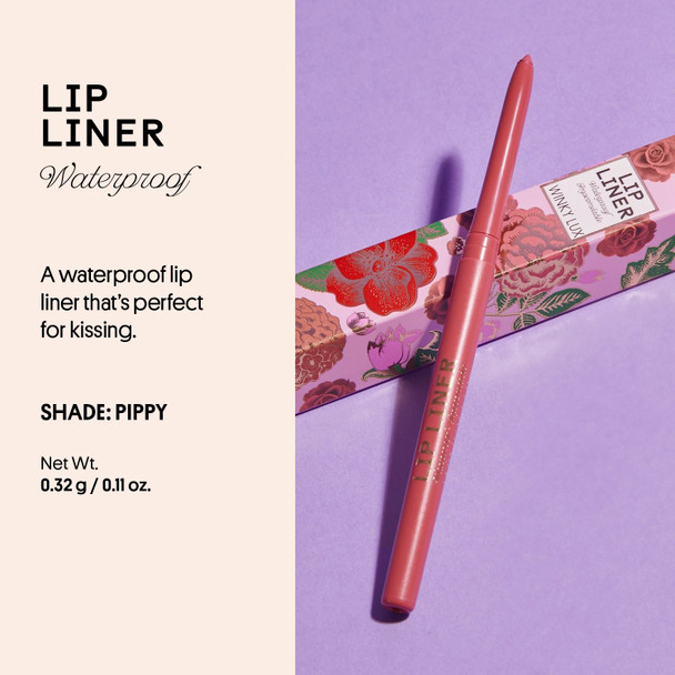 Winky Lux Dirty Love Demi Matte Lip Liner Pencil - Vibrant Red Lipliner Waterproof Long Lasting Formula Creamy Retractable Tip For Precision & Nourishment Matte Finish