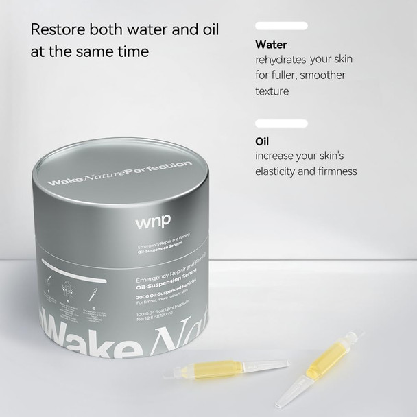 Wnp Collagen Serum Anti Agingoil-Suspension Serumbarrier Repair Firming Emergency Repairwateroilbalance 4D Hyaluronic Acidsingle-Use Vials Skincare For Sensitiveskin((1.2Ml/0.04 Fl.Oz.) (120Ml)