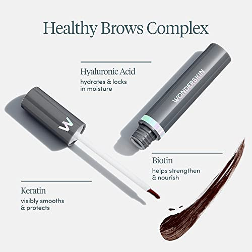 Wonderskin Dream Brow Eye Brow Gel Long Lasting Eyebrow Gel Water-Resistant Transfer Proof Tinted Filler Eyebrow Mascara (Dark Brunette)
