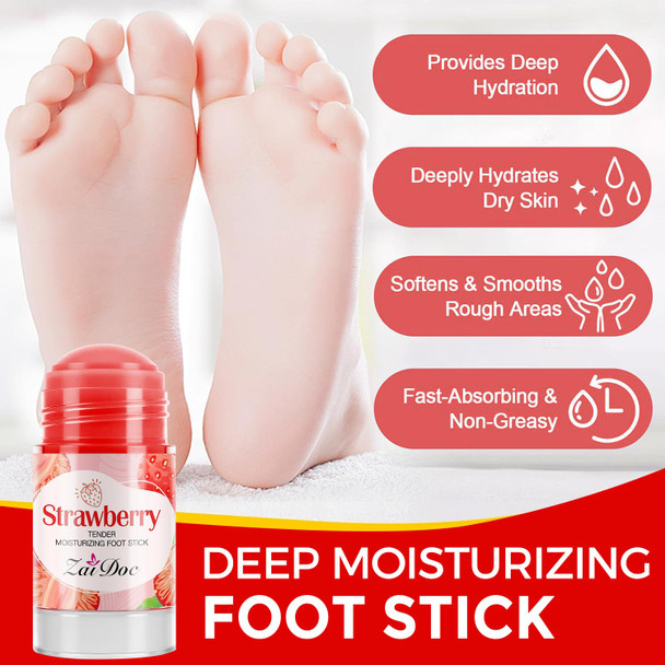 Zaidoc Tender Moisturizing Foot Cream Liquid Paraffin & Olive Oil For Dry & Cracked Heels1.41Oz (Orange)