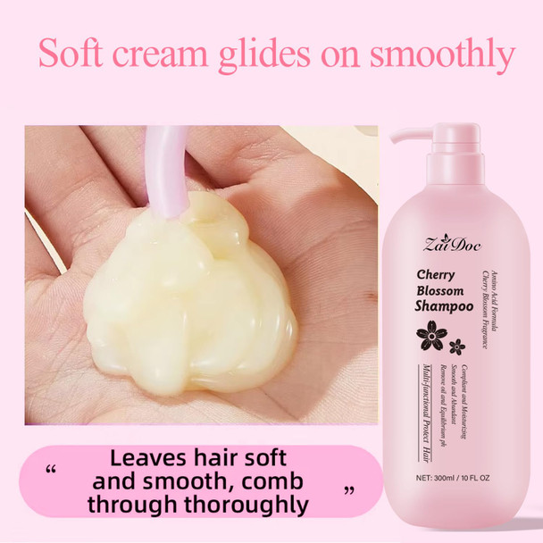 Zaidoc Japanese Sakura For Dry Damaged Hair Intensive Repair Conditioning Treatment With Cherry Blossom Oil (Shampoo)