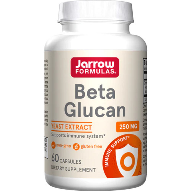 Jarrow Formulas Beta Glucan 250 Mg - 60 Capsules, Pack Of 2 - Immune Function Support - High-Purity Extract - Patented Preparation - 120 Total Servings