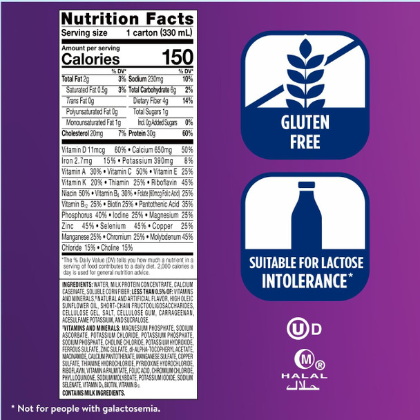 Ensure Max Protein Shake | French Vanilla | Ready to Drink | 30g Protein for Muscle Health | 1g Sugar 4g Fiber | 11 fl oz