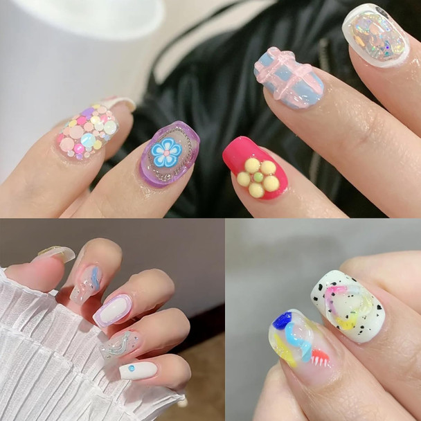 Bangfeng 3D Nail Gel Sculpting Gel For Diy Nail Art Designs - Clear Gel Polish For Drawing Molding Sculpting And Decoration - No Wipe Long-Lasting Skin-Friendly (Clear 2 Count (Pack Of 1))