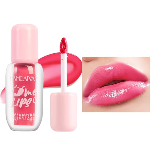 Bangfeng Intense Heat Plumping Lip Gloss With Chili Extract - Juicy & Full Lips Instant 30% Plumper Look Glossy Shine Fuller Lip Plumper Lip Mirror Lip Plumping Gloss (05#)