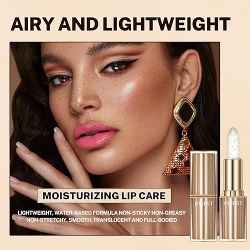 Bangfeng Color Changing Lipstick With Gold Crystal Flakes Ã¢‚¬Œ Clear Ph Lip Stick Changes To Natural Pink Tint Long Lasting 24H Moisturizing Glossy Lip Balm Mood Lipstick For Women Hydrating Lip Gloss