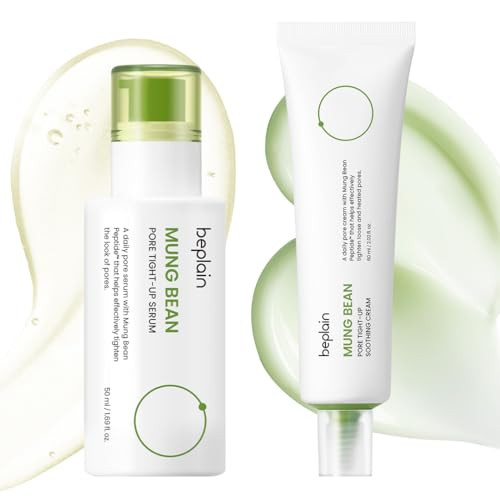 Beplain Mung Bean Skincare Duo - Serum & Soothing Cream Fragrance- Soothing Care With Mung Bean Korean Skin Care Suitable For Sensitive Skin