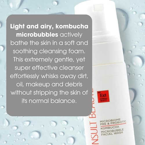 Consult Beaute - Microbiome Skin Barrier Moisture Balancing Skin Care Trio - Serum Concentrate Hydrating Facial Cream & Kombucha Face Wash - For All Skin Types - Lightweight - For Women And Men