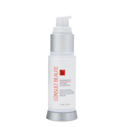 Consult Beaute Regenerol Reing Retinol Compound Serum With Hydrating Hyaluronic Acid For Face - Rapid Repair Retexturizing Skin Care Treatment For Lines Wrinkles 1 Fl. Oz.