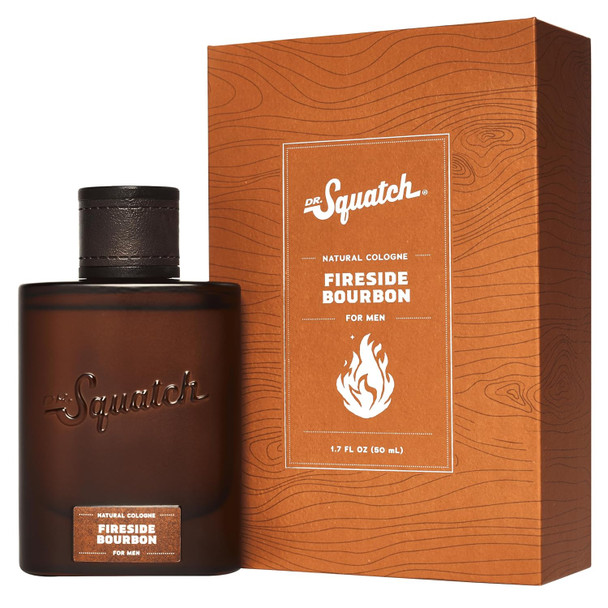 Dr. Squatch Natural Cologne For Men Scent Lock Technology And Sustainably Sourced Ingredients Fireside Bourbon Cologne 1.7 Fl Oz