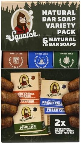 Dr. Squatch Natural Bar Soap Variety 5 Ounce (Pack Of 6)