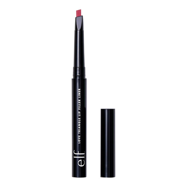 E.L.F. Love Triangle Lip Filler Liner 2-In-1 Lipliner Pencil For Sculpting & Filling Long-Lasting Intense Color Vegan & Cruelty- Soft Pink
