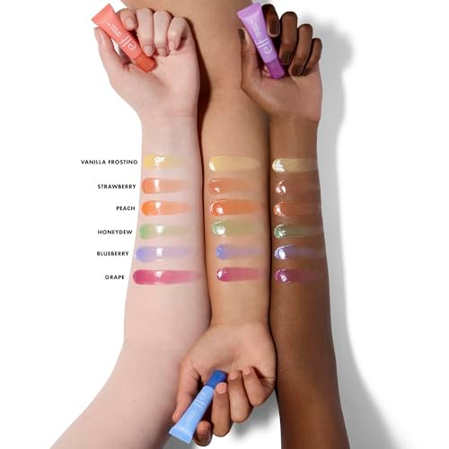 E.L.F. Squeeze Me Lip Balm Moisturizing Lip Balm For A Sheer Tint Of Color Infused With Hyaluronic Acid Vegan & Cruelty- Blueberry